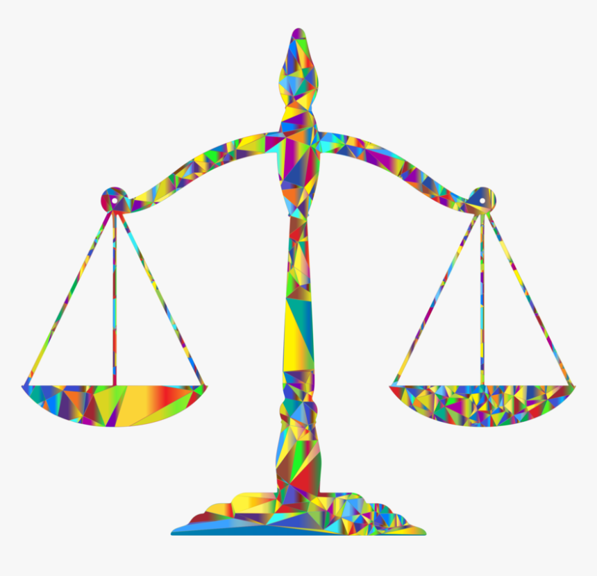Triangle,area,body Jewelry - Scales Of Justice Rainbow, HD Png Download
