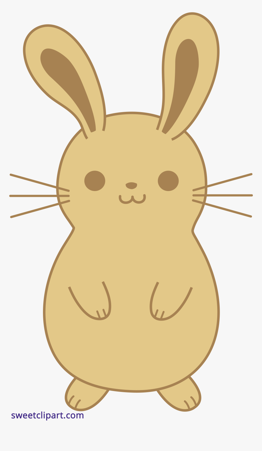 Cute Hare Clip Art Clipart Vector Illustration - Cute Bunny To Draw, HD Png Download