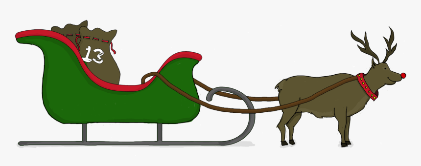Santa Sleigh Png, Transparent Png