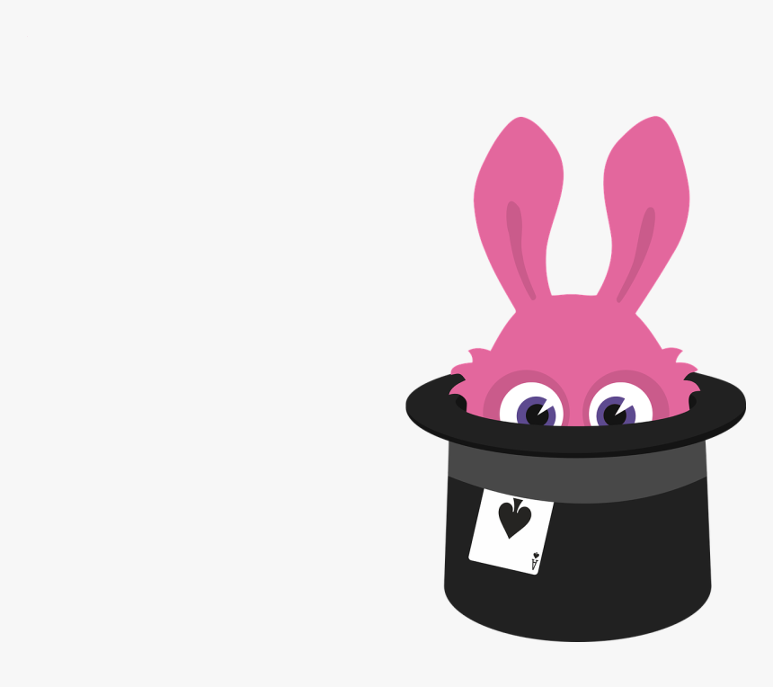 Cartoon Hat Magic Free Picture - Rabbit Out Of A Hat Clipart, HD Png Download