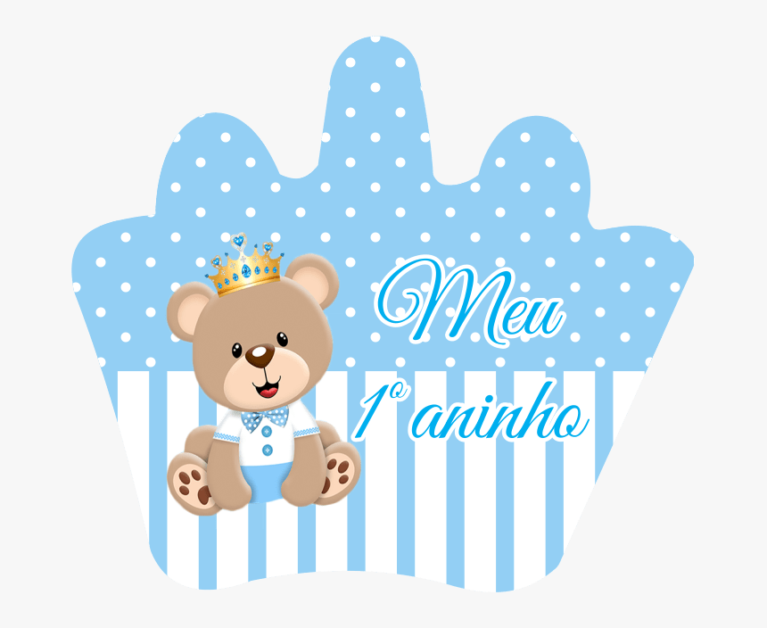 Adesivo Ursinho Príncipe Azul - Baby Teddy Bear Clip Art, HD Png Download