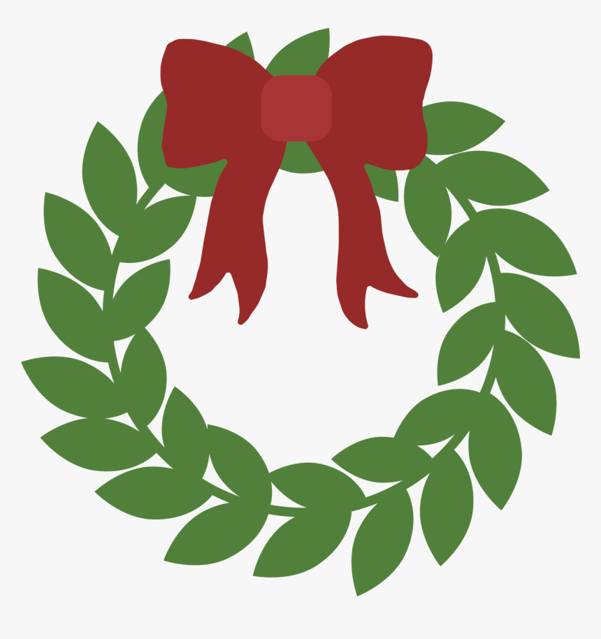 Wreath And Bow Svg Cut File, HD Png Download