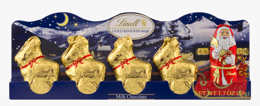 Lindt Chocolate Santa Sleigh 50g , Png Download - Gold Medal, Transparent Png