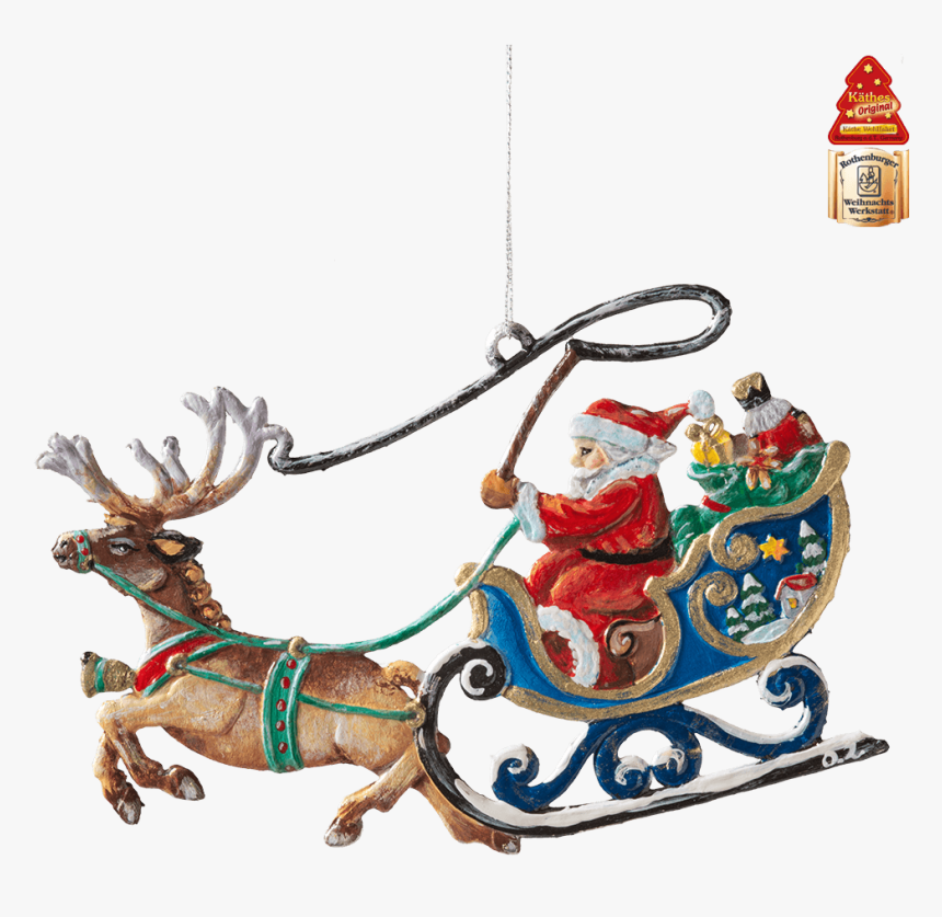 Reindeer Sleigh - Reindeer, HD Png Download