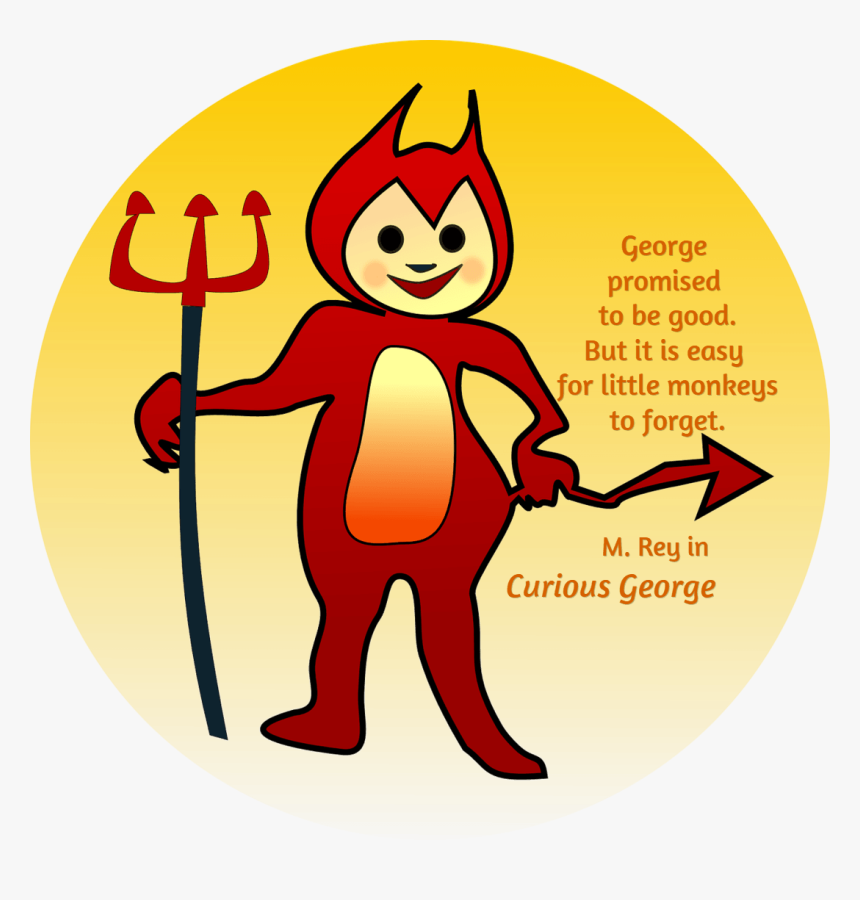 Devil, Naughty, Demon, Trident, Costume, Tail - Devil Clipart, HD Png Download