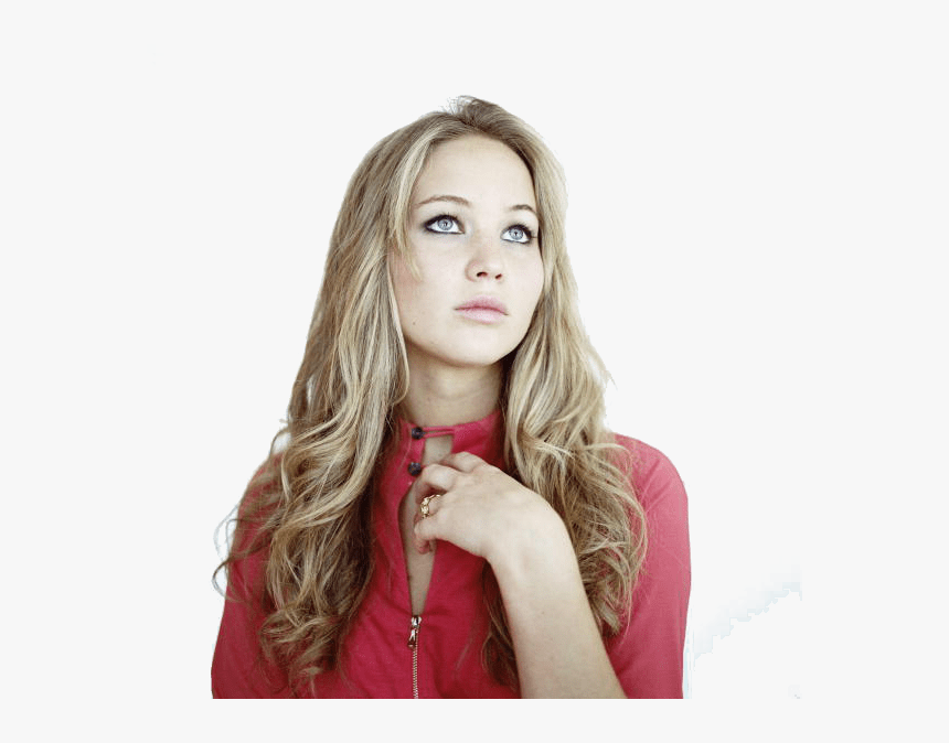 Jennifer Lawrence Looking Up - Portrait Photography Of Celebrities, HD Png Download