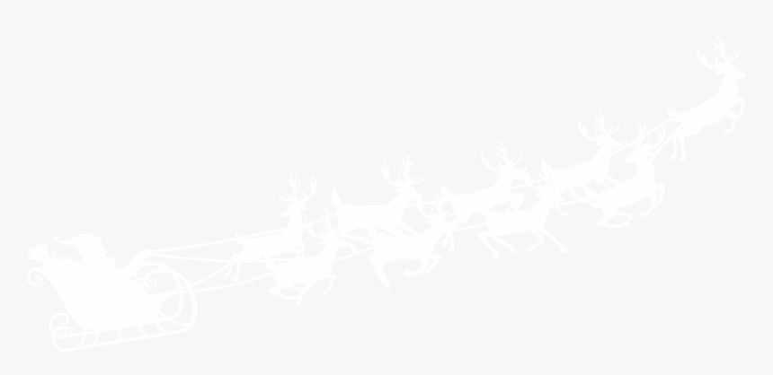 Santa Sleigh Png White, Transparent Png