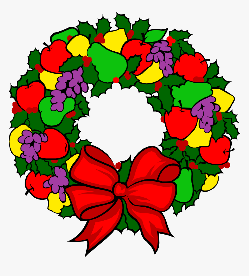 Colorful-wreath - Christmas Design Clip Art, HD Png Download