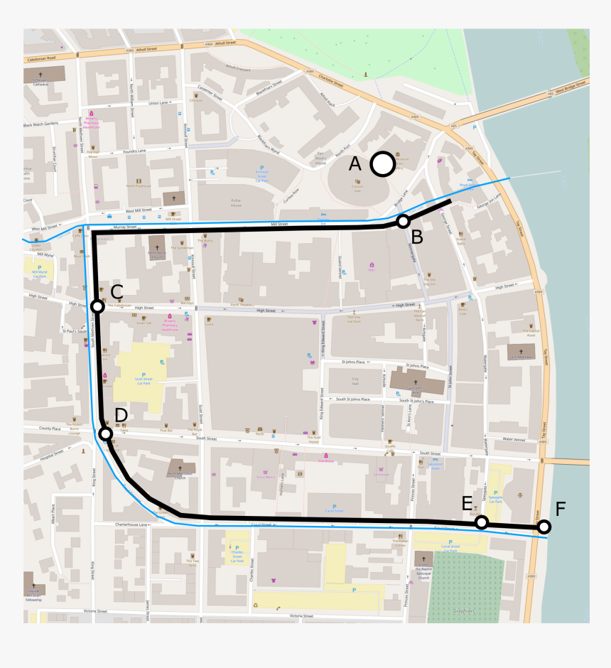 Perth Town Walls Plan - Plan, HD Png Download