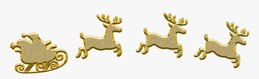 Santa Claus Santa Deer Free Picture - Santa Claus Gold Png, Transparent Png