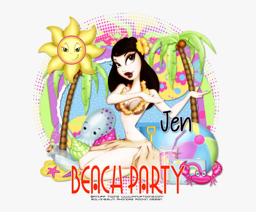 Transparent Beach Party Png - Cartoon, Png Download
