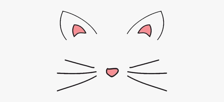 Whiskers Kitten Domestic Short-haired Cat Mask - Cat Ears Png, Transparent Png