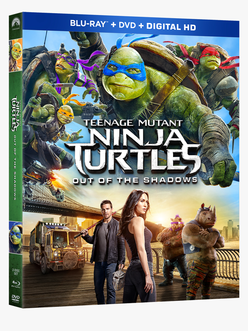 Tnt2he 001 Bdosleeve 3d Dmub 01 R10 - Tmnt Out Of The Shadows Blu Ray, HD Png Download
