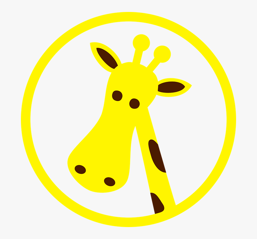 Transparent Giraffe Silhouette Png - Cartoon Giraffe Logo, Png Download