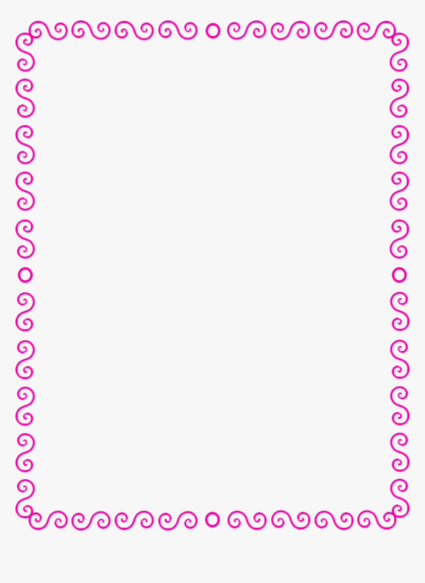 Border Pink Page Frames Spiral Border S Spiral Edge - Parallel, HD Png Download