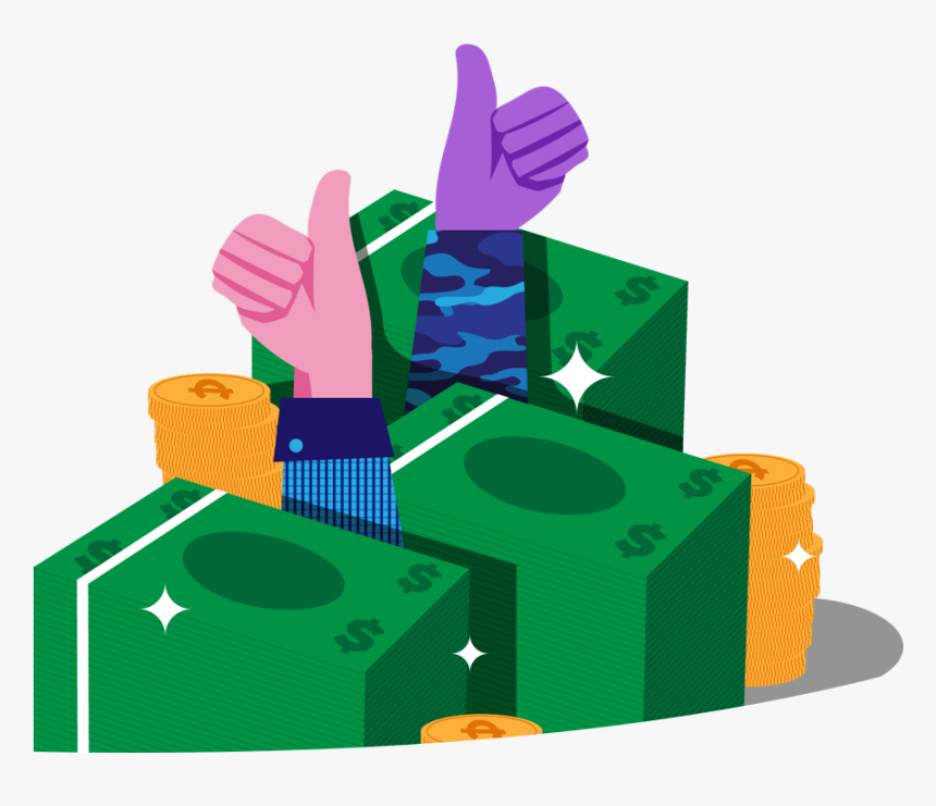 Piles Of Money From Using Wotc - Illustration, HD Png Download