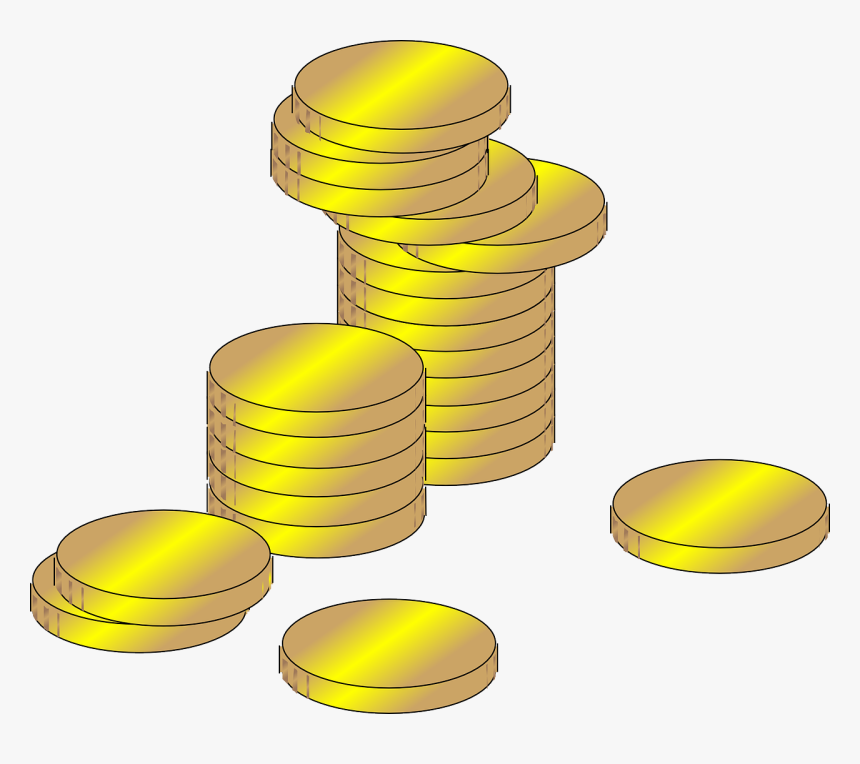 Coins, Money, Profit, Wealth, Financial, Gold, Euro - Coins Money Clip Art, HD Png Download