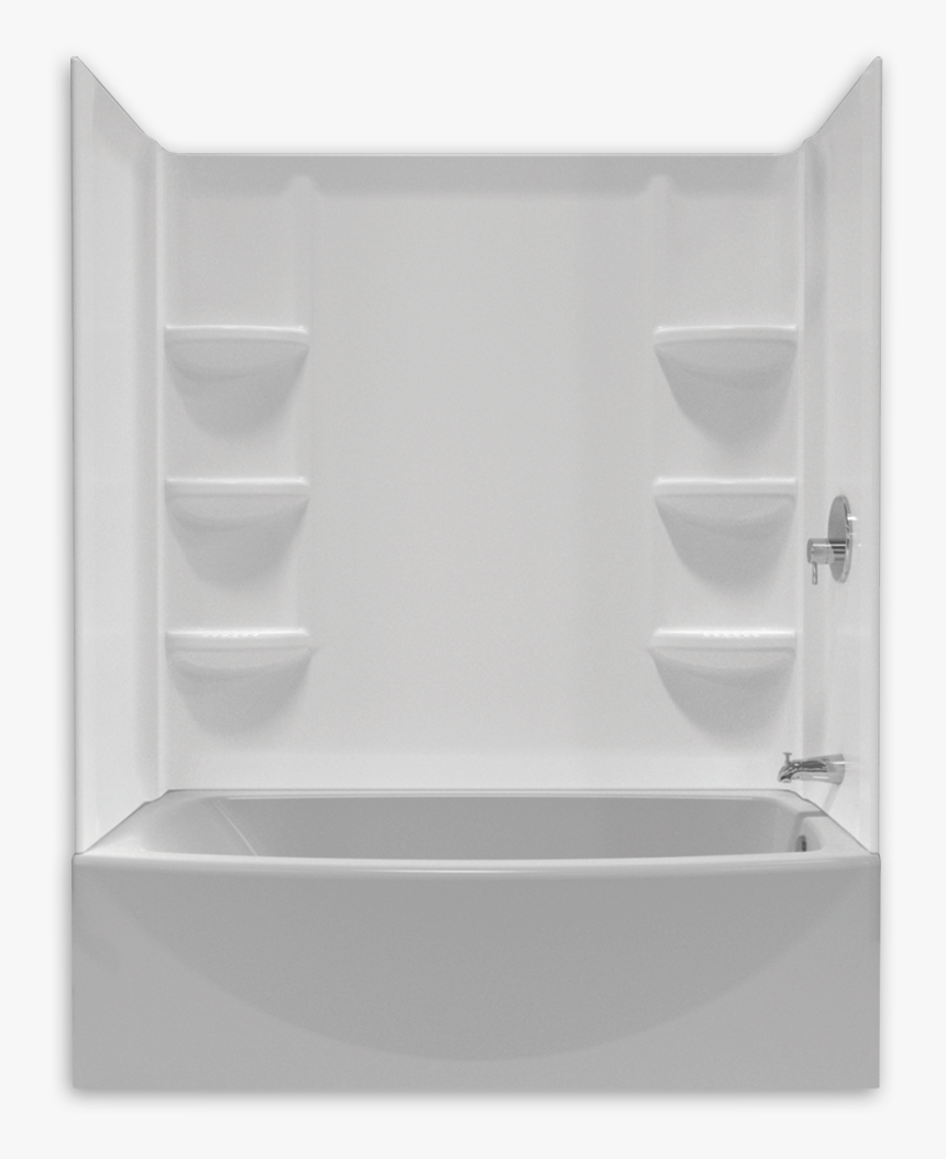 Tub And Shower Walls - Bathtub With Wall, HD Png Download