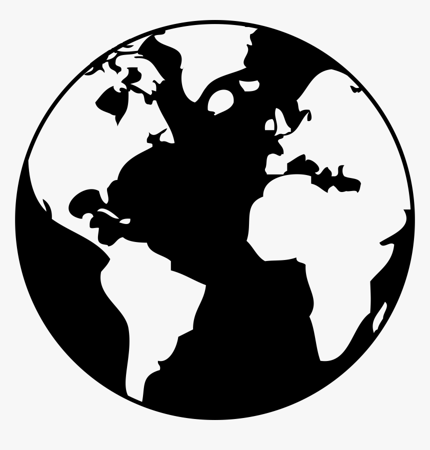 File - Earth - Black And White Earth Png, Transparent Png