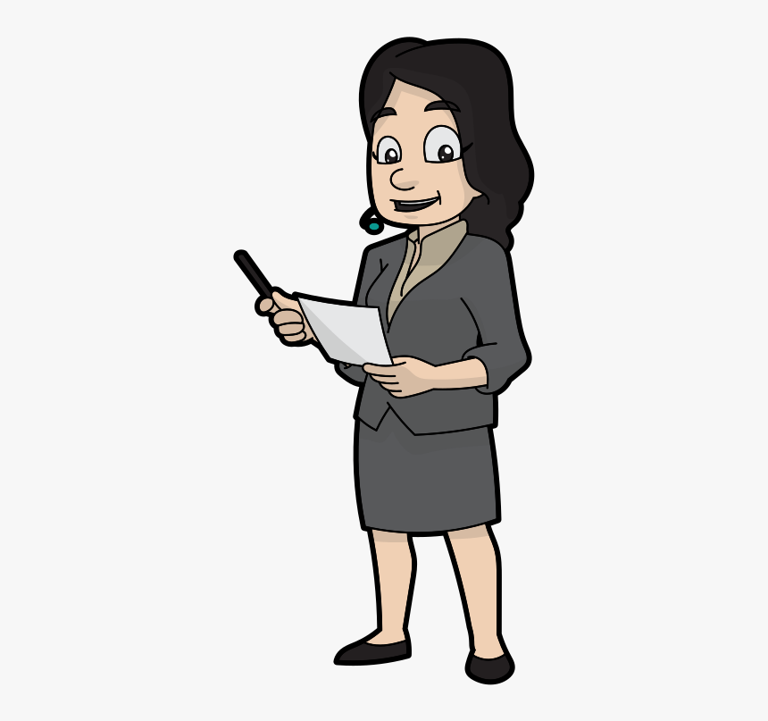 Female Speaker Clipart, HD Png Download