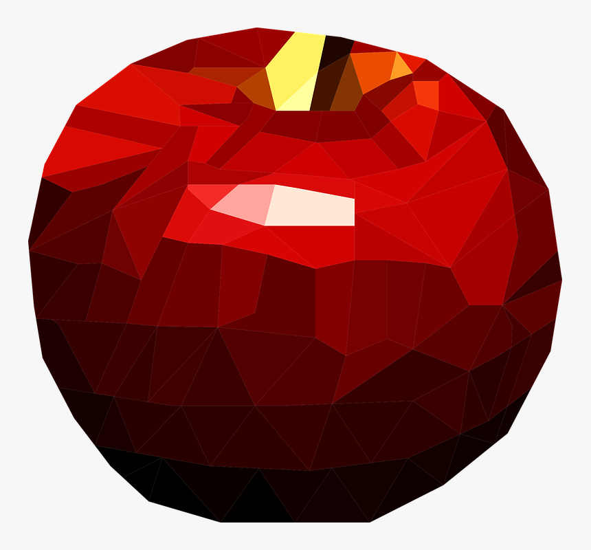 Low Poly, Apple, Poly, Icon, Symbol, Design, Fruit - Illustration, HD Png Download