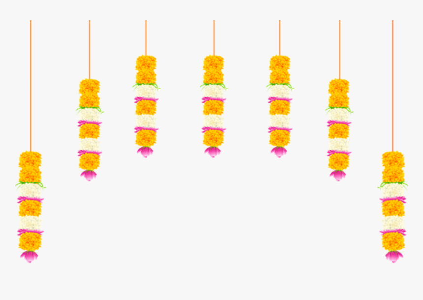Indian Flower Garland Png, Transparent Png