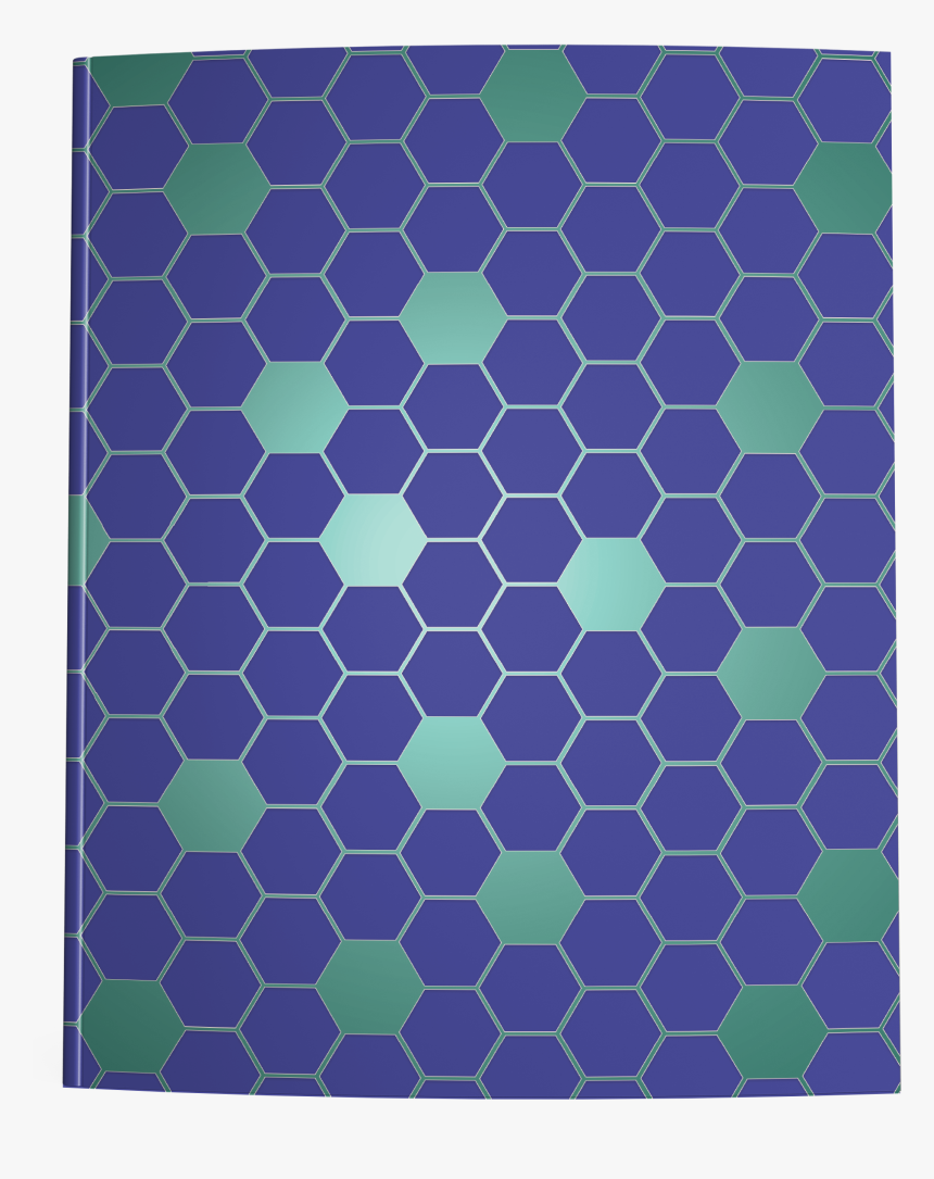 Blue Green Hexagon Notebook Cover - Sticker, HD Png Download