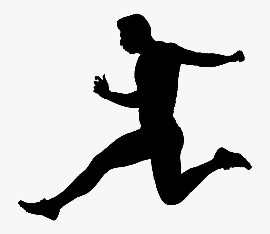 Person, Running, Silhouette, Sport, People, Runner - Silhouette Of Person Running, HD Png Download
