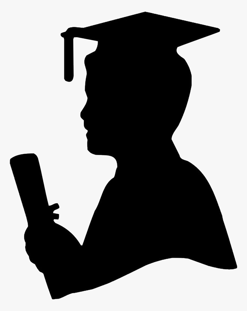 Transparent Graduation Silhouette Png - Silueta De Hombre Graduado, Png Download