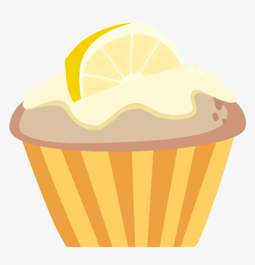 Transparent Cupcake Vector Png - Lemon Muffin Png, Png Download