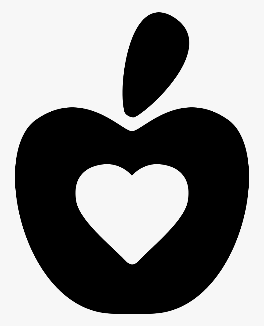 Healthy Food Symbol Of An Apple With A Heart - Letter O As An Apple, HD Png Download