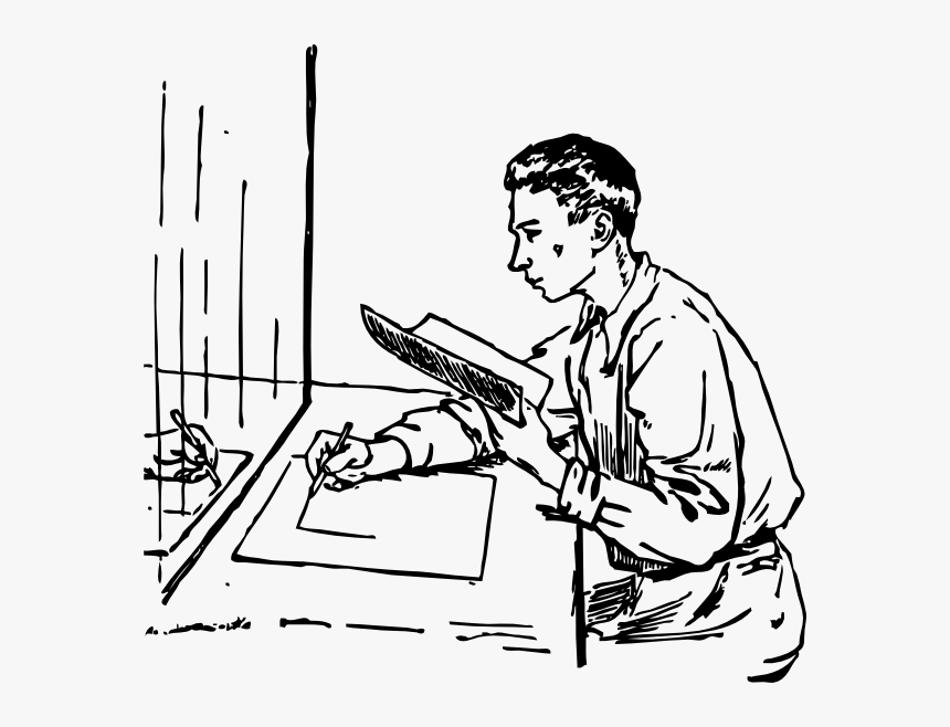 Free Vector Mirror Drawing Clip Art - Person Drawing Clipart, HD Png Download