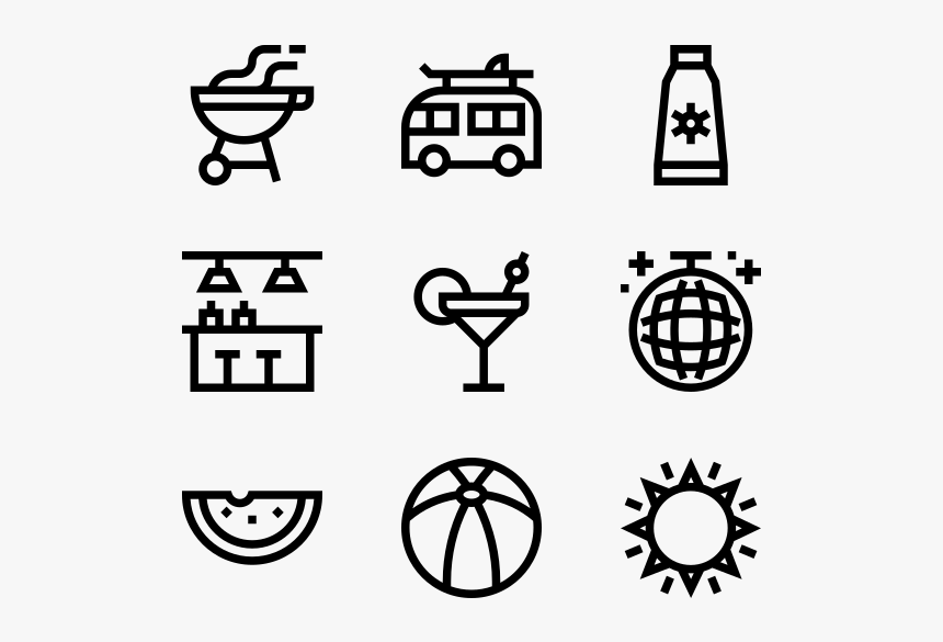Summer Party - Hand Drawn Icon Png, Transparent Png