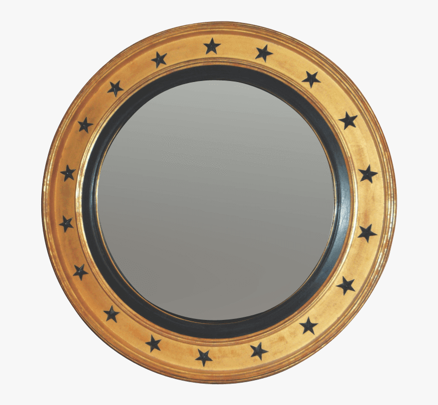 Regency Convex Mirror With Black Stars - Dibujo De Circulo De Donde Sale De Los Angulos, HD Png Download