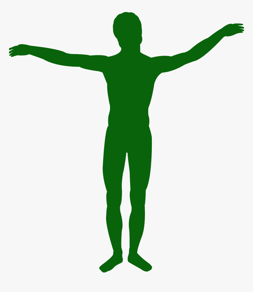 Silueta De Persona Con Brazos Elevados, HD Png Download
