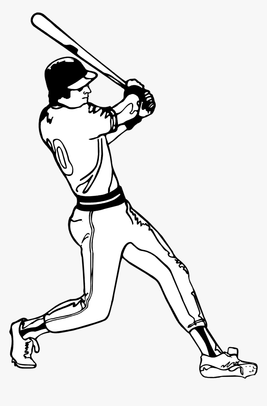 Thumb Image - Baseball Batter Clipart Black And White, HD Png Download