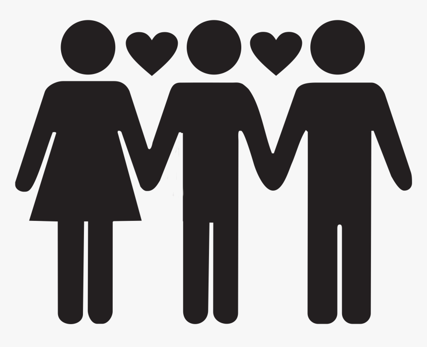 Dos Hombres Y Una Mujer Con Imágenes De Corazón En - Friendship Friends Icon Transparent, HD Png Download