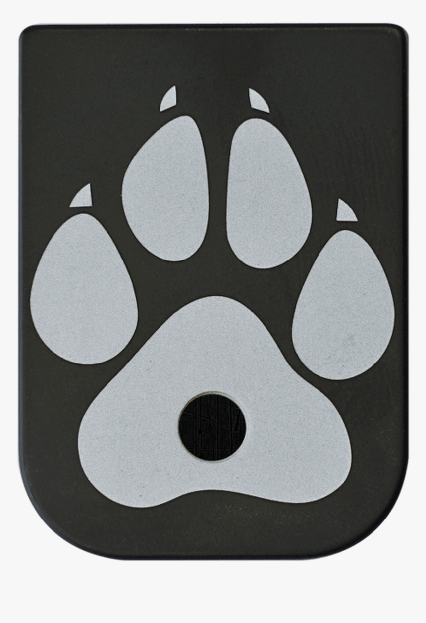 Dog Paw Stainless Steel Black Traditional Finish Mag - Paw, HD Png Download