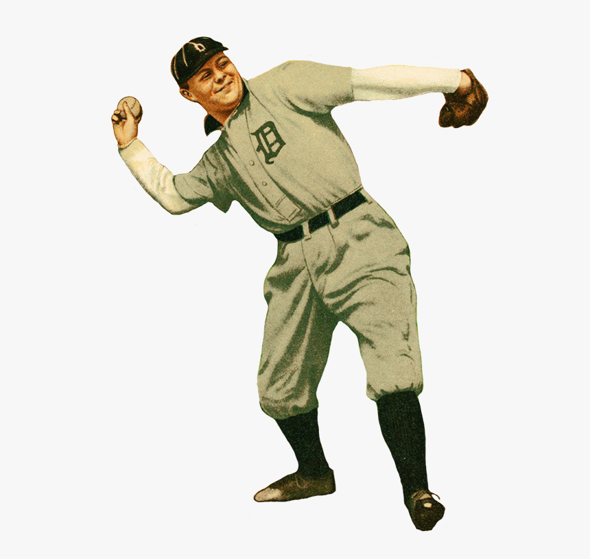 Baseball Clipart Clip Art Transparent Download - Baseball Player Png Vintage, Png Download
