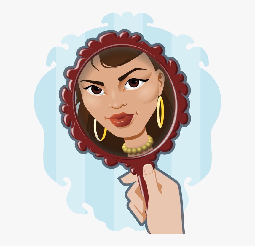 Face, Mirror, Woman, Pretty, Fairy Story, Fairy Tale - Woman Mirror Png, Transparent Png