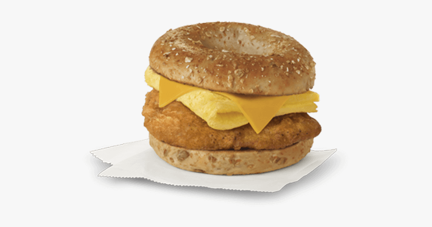 Chicken, Egg & Cheese Bagel 
 Src Https - Chicken Egg And Cheese Bagel Chick Fil, HD Png Download