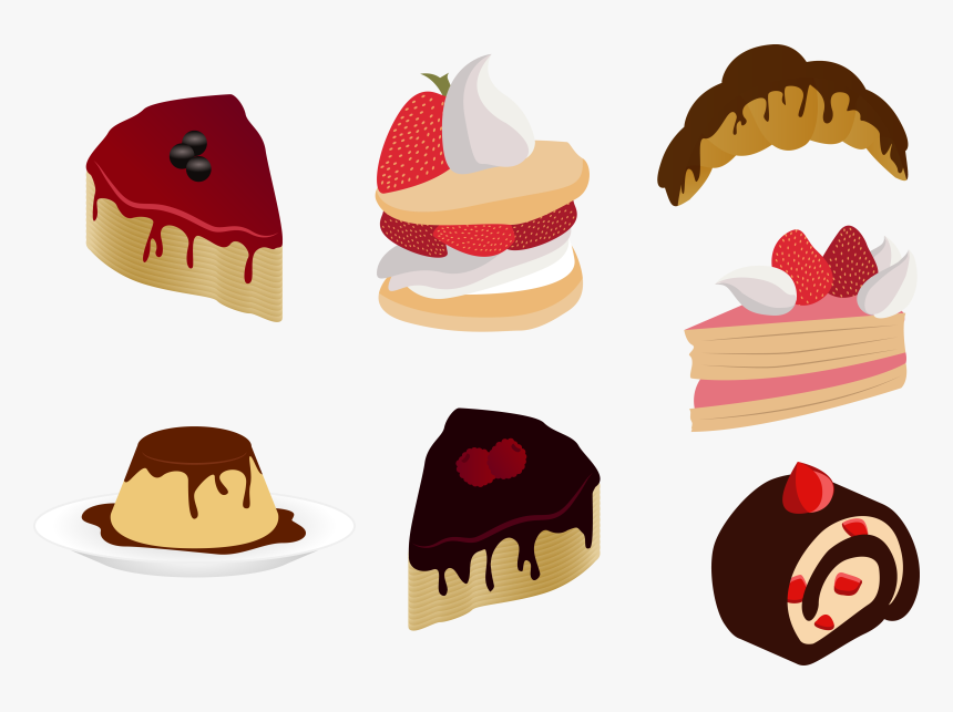 Muffin Shortcake Cupcake Gelatin Dessert - Cartoon Dessert Png, Transparent Png