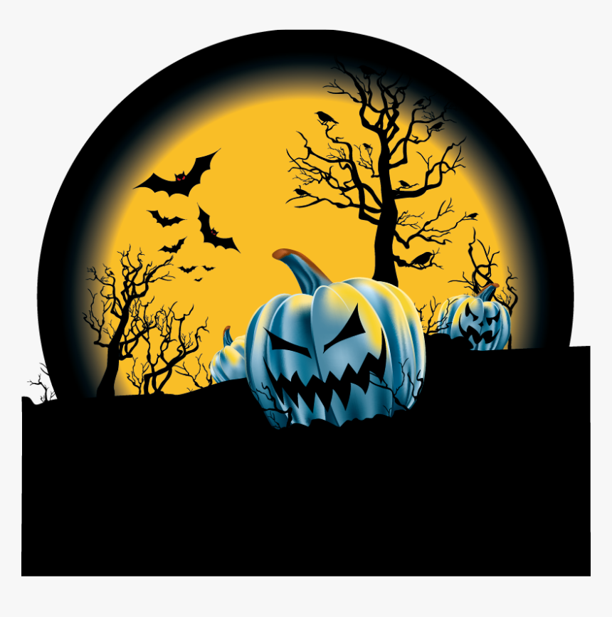 Spooky Halloween Wallpaper - Vector Halloween Png, Transparent Png