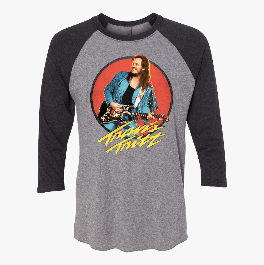 Travis Tritt Grey And Vintage Black Raglan Tee 
 Title - Gardner Webb University T Shirts, HD Png Download