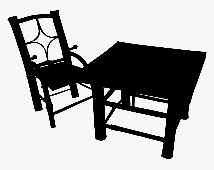 Bamboo Furniture Silhouette - Old Tables And Chairs Png, Transparent Png