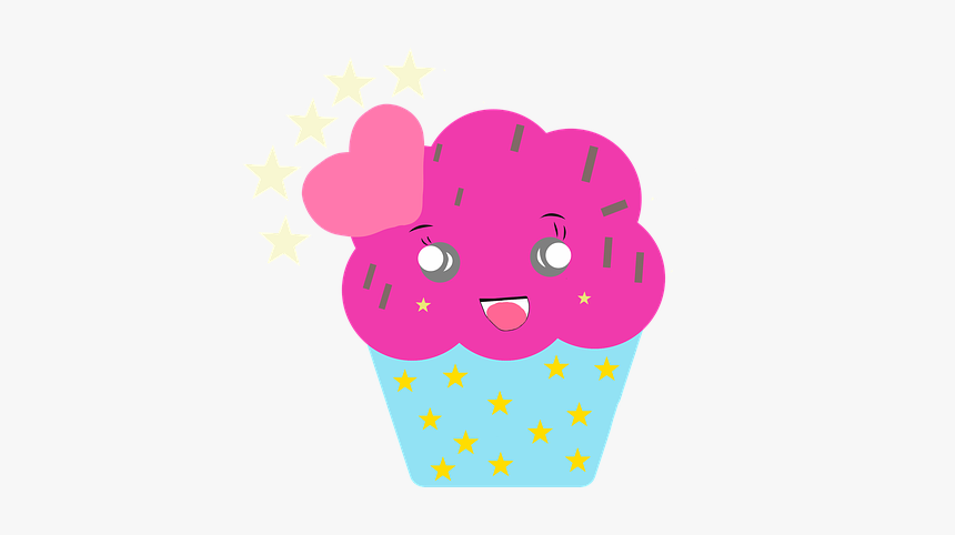 Vectors, Cute, Cupcake, Cupcake Pink, Cupcake Blue, HD Png Download