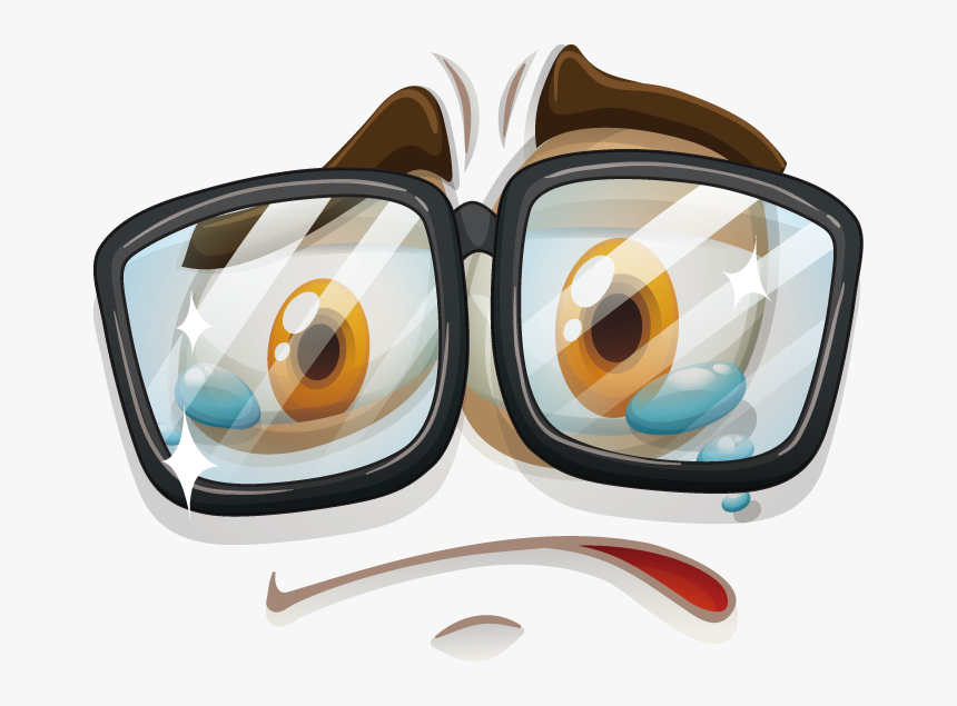 Sad Face With Glasses, HD Png Download