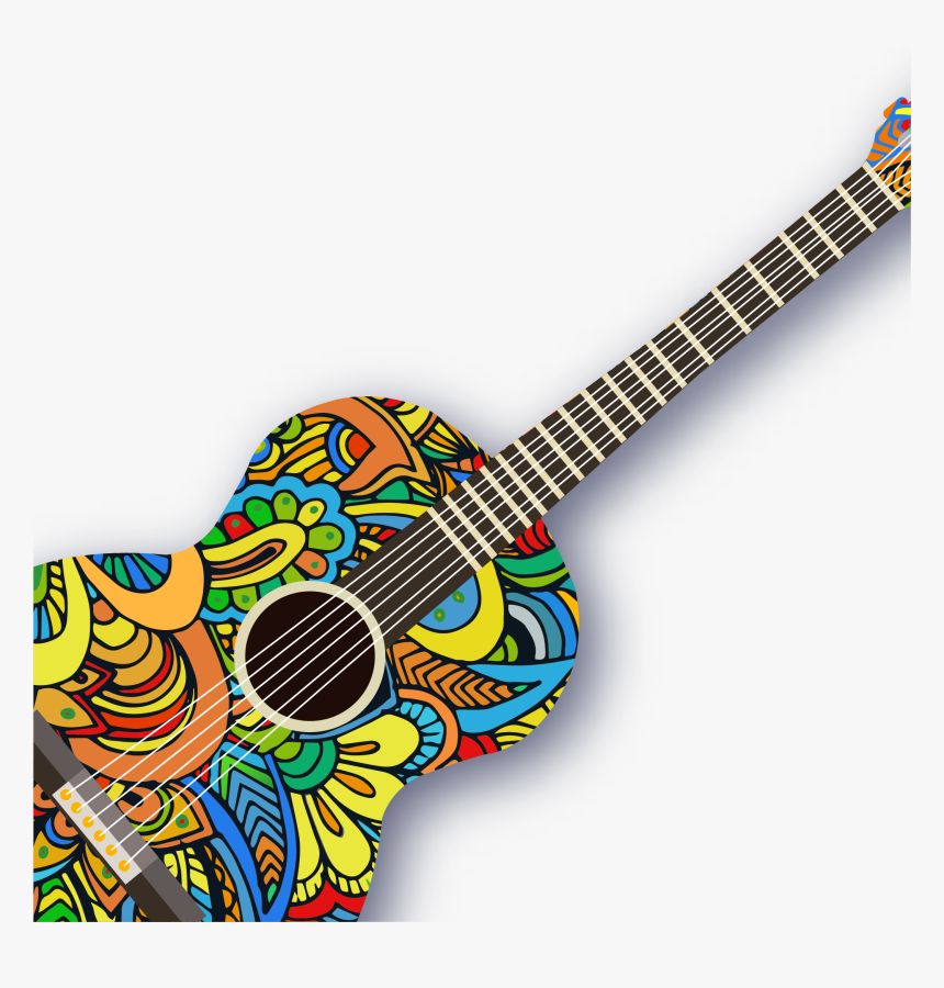Ukulele Pattern Creative Guitar Vector Acoustic Clipart - Acoustic Png, Transparent Png