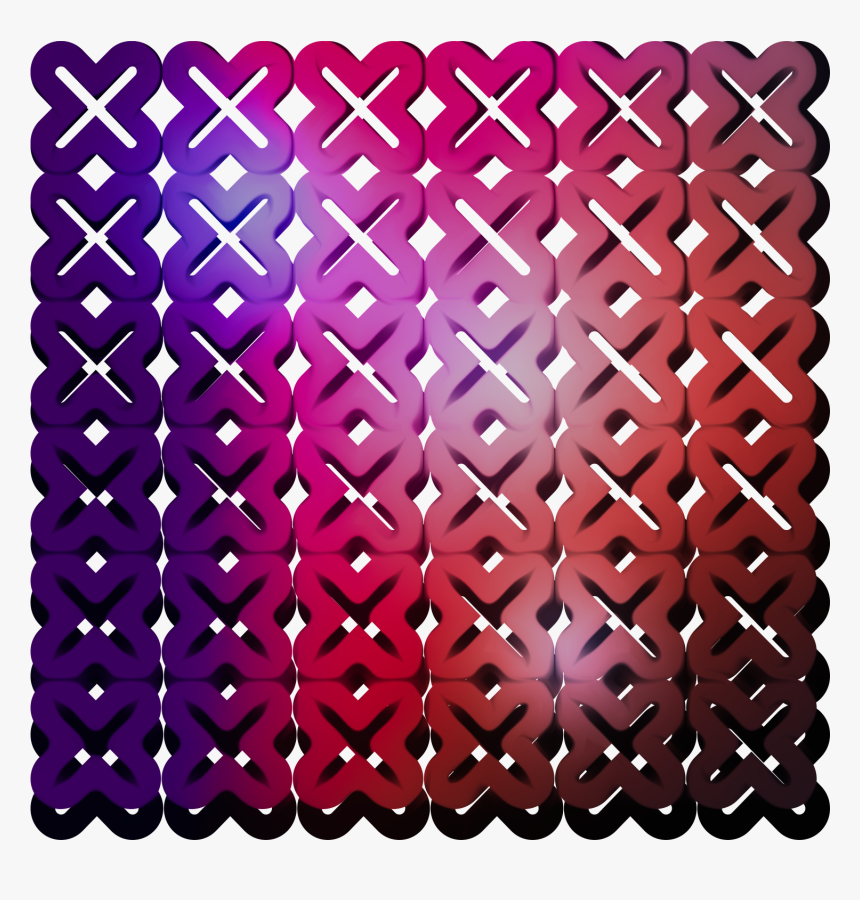 Red Grid Cross Design - Motif, HD Png Download
