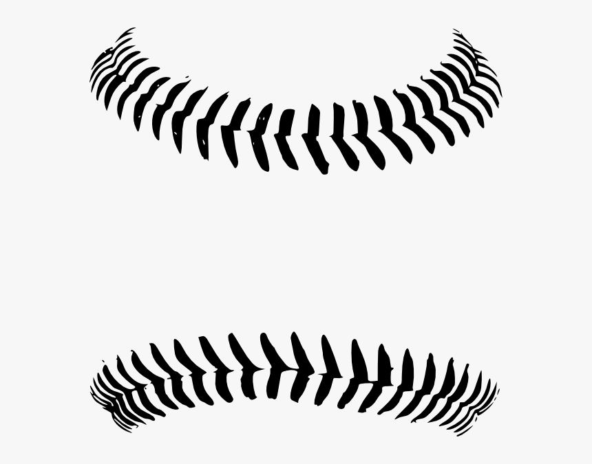 Baseball Black And White Baseball Clipart Black And - Black And White Baseball Laces, HD Png Download